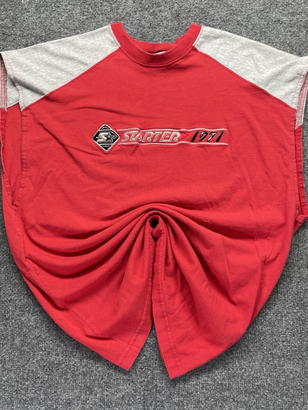 Vintage Starter Sleeveless Jersey Red Y2K Athletic Tank Top Men’s Large